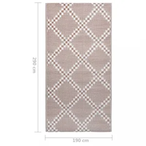 Vonkajší koberec hnedá PP Dekorhome 190x290 cm #811723