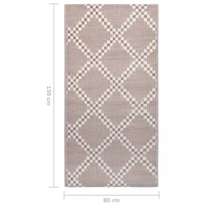 Vonkajší koberec hnedá PP Dekorhome 80x150 cm #811717