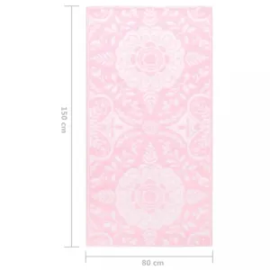 Vonkajší koberec ružová PP Dekorhome 80x150 cm