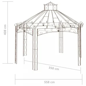 Záhradný altánok starožitný Dekorhome 5,58x3,5x4,08 cm,Záhradný altánok starožitný Dekorhome 5,58x3,5x4,08 cm