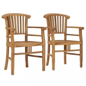 Záhradné stoličky 2 ks teakové drevo Dekorhome #791945
