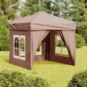 Party stan 2x2 m Dekorhome Sivohnedá taupe #5338378