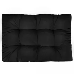 Záhradná poduška na sedadlo čierna 120 × 80 × 10 cm textil