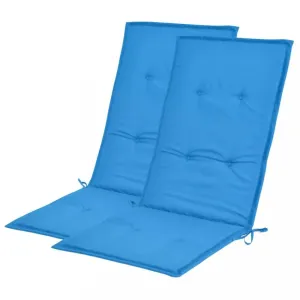 Vodeodolné podušky na záhradné stoličky 2 ks Dekorhome Modrá #795394
