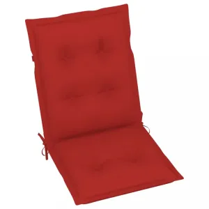 Podušky na záhradné stoličky 2 ks Dekorhome Červená #6506175