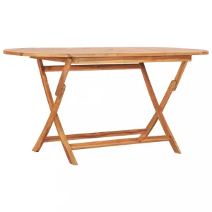 Skladací záhradný stôl 160 × 80 × 75 cm masívne teakové drevo