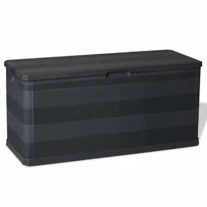 Záhradný úložný box čierny 117 × 45 × 56 cm