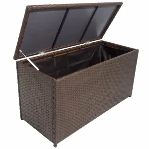Záhradný úložný box hnedý 120 × 50 × 60 cm polyratan