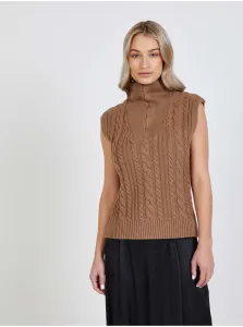 Brown sweater vest VILA Felini - Ladies