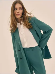 Green long jacket VILA Freya - Women #626060