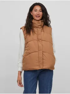 Brown quilted vest VILA Nilly - Women