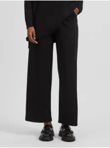 Black wide shortened trousers VILA Emely - Women #5575188