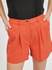 Orange shorts with linen VILA Alina - Women