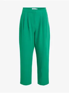 Green shortened trousers VILA Ashara - Women #707373