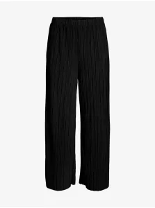 Black Ladies pleated trousers VILA Plisa - Ladies