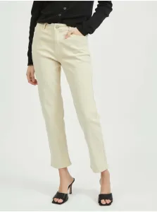 Cream straight fit shortened jeans VILA Sommer - Women
