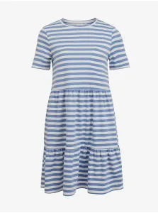 Šaty na denné nosenie pre ženy VILA - modrá, biela #672552