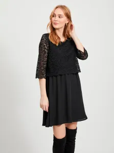 Čierne šaty s krajkou VILA Lovia #633010