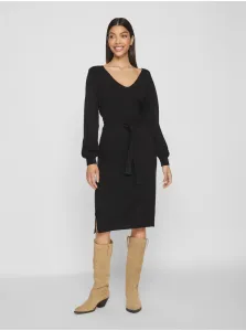 Čierne dámske svetrové šaty VILA Ril #7614580