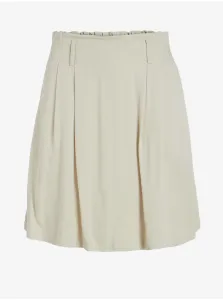 Béžová krátka sukňa s opasok VILA Vero #5843229