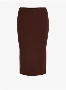Brown sheath skirt VILA Viveta - Women #5574288