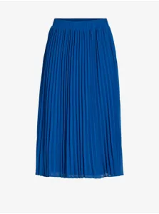 Blue Pleated Skirt for Women VILA Moltan - Ladies