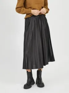Čierna plisovaná midi sukňa VILA #583373