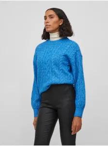 Blue sweater with balloon sleeves VILA Oya - Women #618067