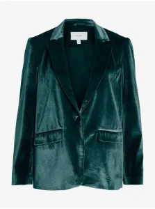 Dark green women's velvet jacket VILA Vicam - Women #8386801