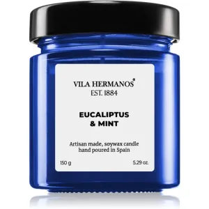 Vila Hermanos Apothecary Cobalt Blue Eucalyptus & Mint vonná sviečka 150 g #889078