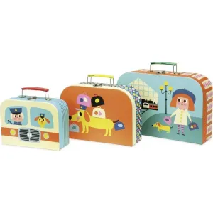 VILAC Detský set 3 kufríkov drevený