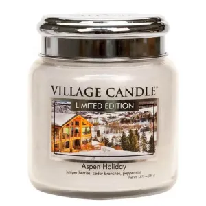 Village Candle Vonná sviečka v skle Prázdniny na horách (Aspen Holiday) 389 g