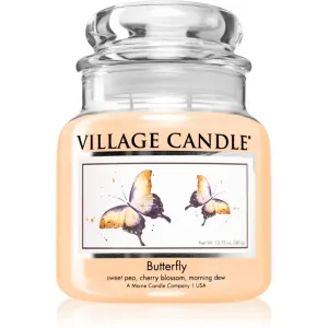 Village Candle Butterfly vonná sviečka (Glass Lid) 389 g
