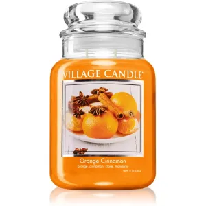 Village Candle Orange Cinnamon vonná sviečka (Glass Lid) 602 g