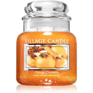 Village Candle Vonná sviečka v skle - Orange Cinnamon - Pomaranč a škorica, stredná