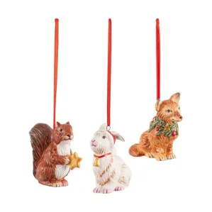 Villeroy & Boch Nostalgic Ornaments vianočná závesná dekorácia, lesné zvieratká, 3 ks 14-8331-6689 14-8331-6689