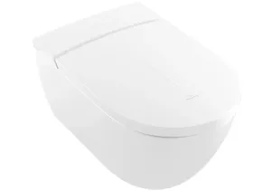 VILLEROY & BOCH - ViClean Závesné WC s bidetovou doskou, Directflush, s CeramicPlus, alpská biela V0E100R1 #518280