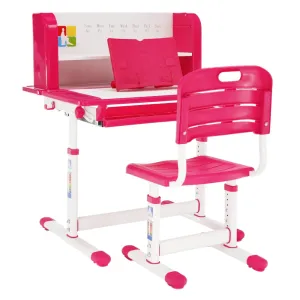 Rastúci detský stôl a stolička ALEXIS Ružová #7128837