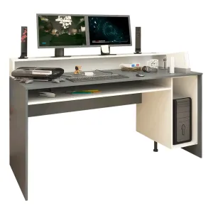 PC stôl GRAYSON NEW Grafit / biela #7169859