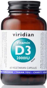 Viridian Vitamin D3 60 Capsules (2000IU)