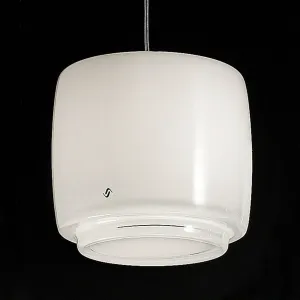 Sklenená závesná lampa Bot, Ø 16 cm