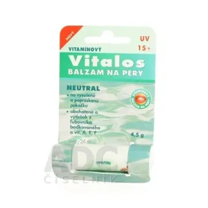 VITALOS Balzam na pery neutral SPF 15 vitamínový 1x1 ks