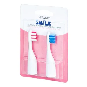 Vitammy SMILE Náhradné násady na detské zubné kefky Smile, ružová/modrá, 2 ks