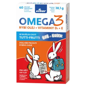 VITAR Kids omega 3 + vitamín D + vitamín E 60 kapsúl