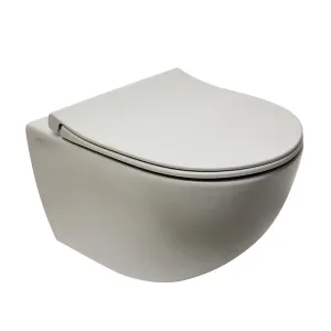 WC závesné VitrA Sento SmoothFlush taupe mat vrátane sedátka, zadný odpad 7848-076-0101 #9111517