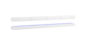 VIVALDI TV stolík FLY 280 cm biely/biely s LED podsvietením