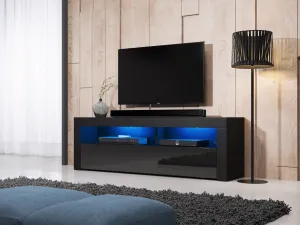 VIVALDI TV stolík MEX 160 čierny, s LED osvetlením