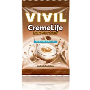 VIVIL BONBONS CREME LIFE Latte Macchiato drops so smotanovo kávovou príchuťou, bez cukru 1x60 g