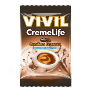 VIVIL BONBONS CREME LIFE CLASSIC drops Brasilitos s kávovou príchuťou, bez cukru 1x110 g