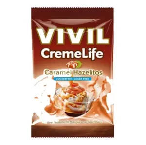 Vivil Bonbons Creme Life Classic drops s karamelovo-lieskovo-orieškovou príchuťou bez cukru 110 g